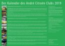 Citroën Kalender des André-Citroen-Clubs 2019